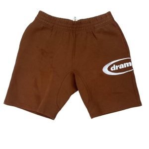 Drama Call Brown And White Oval Shorts