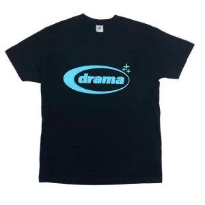 Drama Call Oval T-shirt Black and Blue