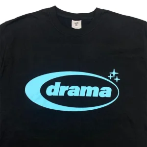 Drama Call Oval T-shirt Black and Blue