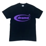 Drama Call Oval T-shirt Black and Purple